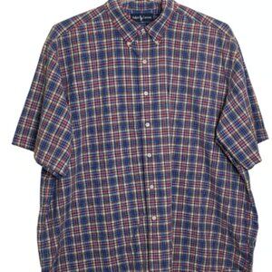 Ralph Lauren Blake Mens XXL Plaid Short Sleeve Button Down Shirt Big Tall